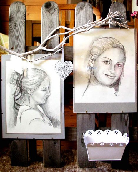 Porträt in Bleistifttechnik