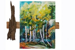 Birken in Acryltechnik