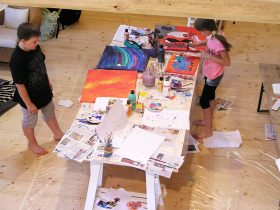 Malworkshop mit Schülern 2