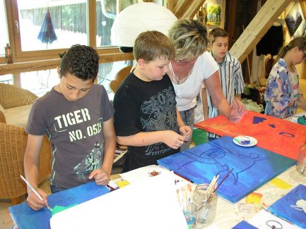 Malworkshop mit Schülern 3