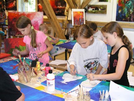 Malworkshop mit Schülern 5