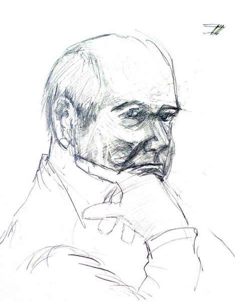 Porträt Mann, Bleistifttechnik