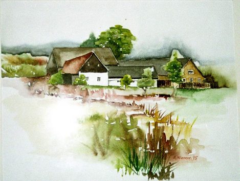 Aquarell Haus